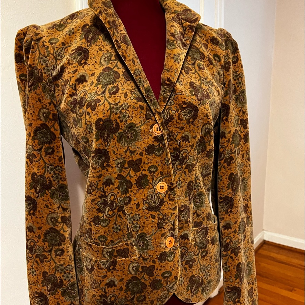 Vintage velvet cropped jacket